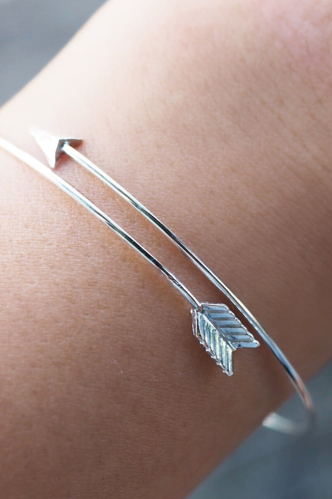 Metallic Arrow Detailing Bracelet Wrist Band, Available in Gold & Silver