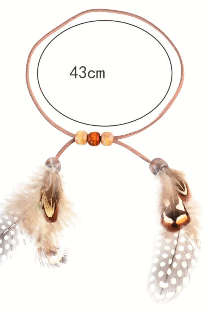 Y2K Festival Owl Feather Beaded Armlet Arm Cuff, Arm Bracelet