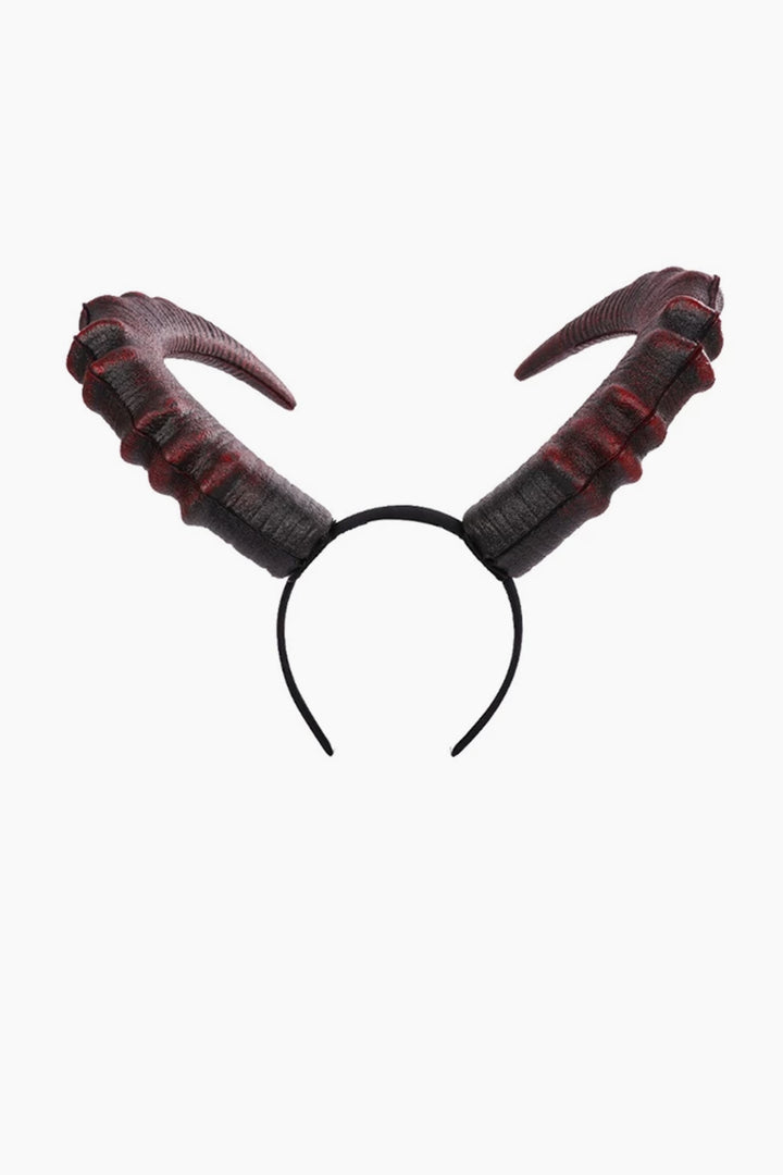 Red Devil Horn Head Band, Masquerade Ball Greek Demon Head Dress