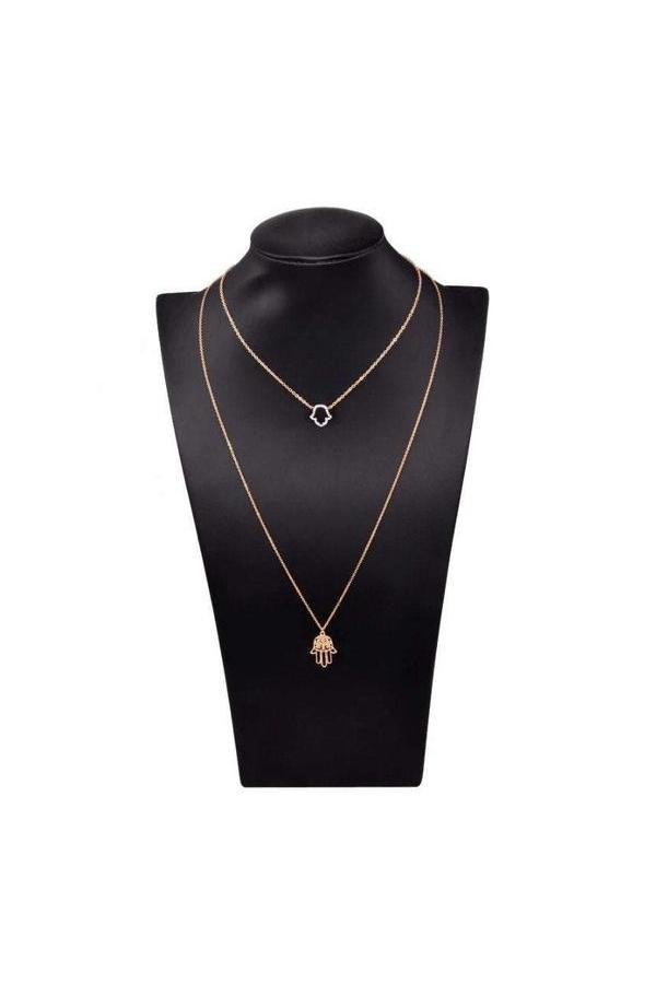 Bohemian Hamsa Gold Necklace for Women - Hayati London