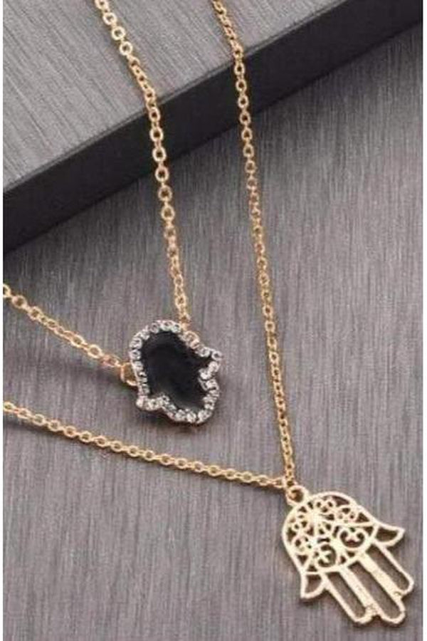 Bohemian Hamsa Gold Necklace for Women - Hayati London