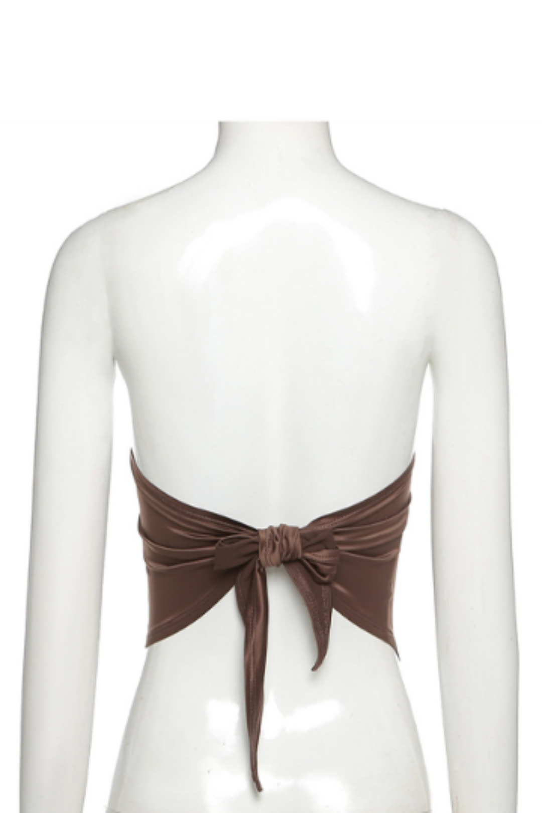 Sleeveless Satin Scarf Top, Bandana Bandeau Crop Top, Multiway Tie Back Top, Available in Brown, Black & White