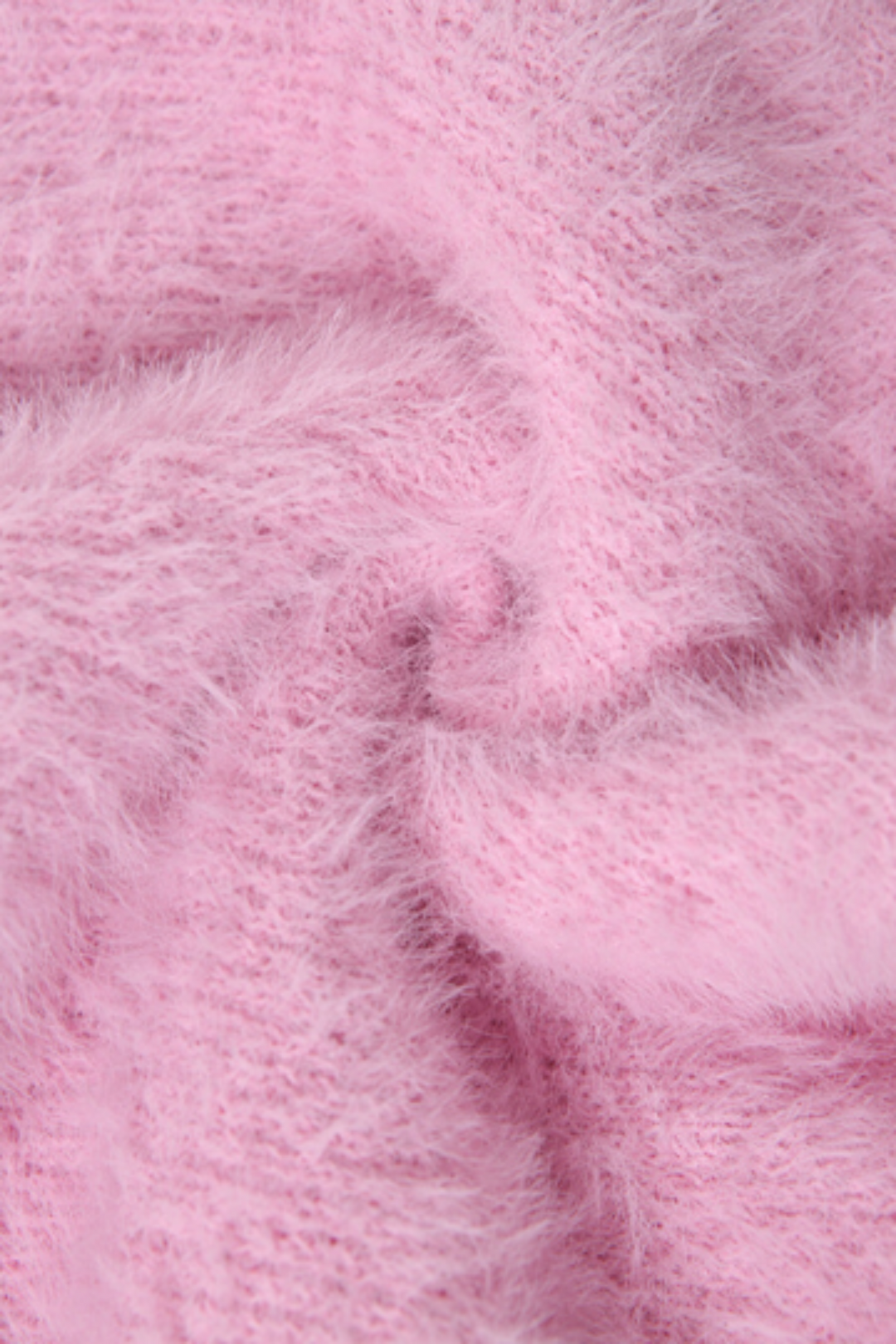 Y2K Fluffy Pink Heart Crop Top, Knitted Faux Fur Pink Set, Inspired by Rebel Wilson 'Senior Year'