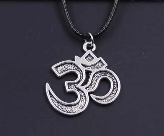 Om Pendant Necklace, Silver Finish, Perfect Gift