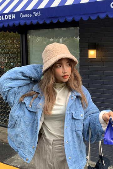 Solid Fuzzy Bucket Hat, Faux Fur Festival Bucket Hat, Available in Black, White & Beige