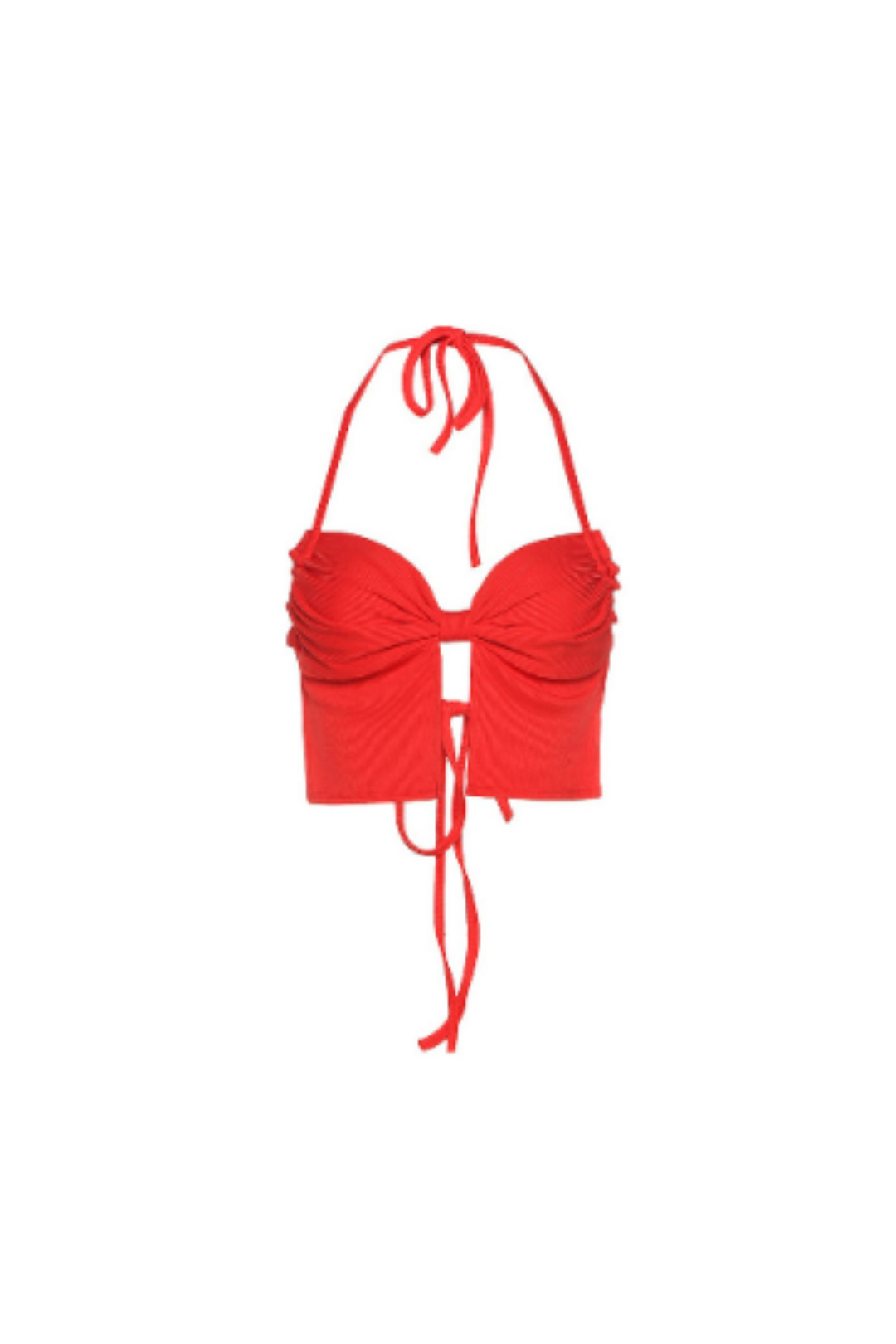 Butterfly Red Backless Split Front Crop Top, Spaghetti Strap Crop Top, Halter Plunge Neckline, Y2K Crop Top