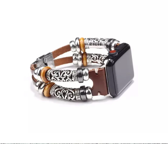 Multi-layer Leather Bracelet Charm for Men Women Intelligent Memorable Wristband Friendship Travel Gift Present for Friend Hippy Retro Boho