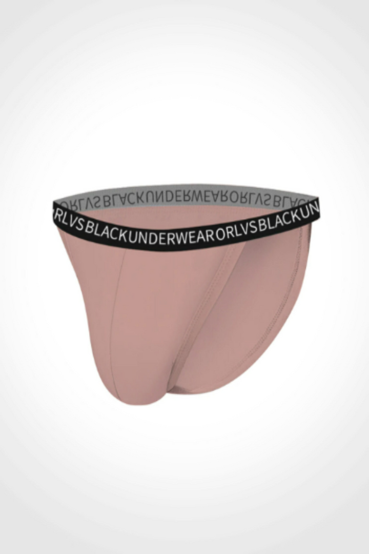 Mens Underwear Briefs, Elastic Waistband with Lettering, Stretchy Soft Material Available in Black, White and Pink