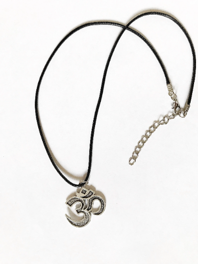 Om Pendant Necklace, Silver Finish, Perfect Gift