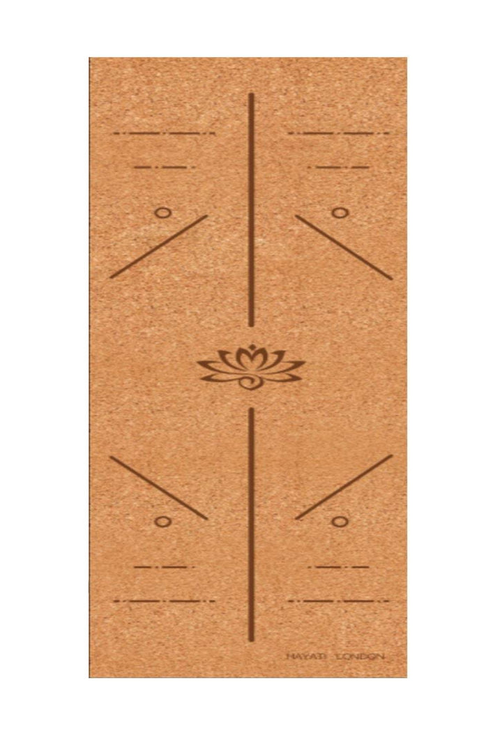 Yoga Mat, Cork & Natural Rubber, Eco-Friendly, Super-Grip, Non-Slip, Perfect for Gym, Pilates, Fitness Workout, 4mm thick. 5 designs, Chakra - Hayati London