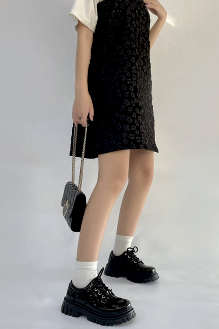 Chunky Treaded Platform Lug Sole Oxford Shoes, Lace Up Shoes, Mary Janes, Available in Black Patent & White Patent