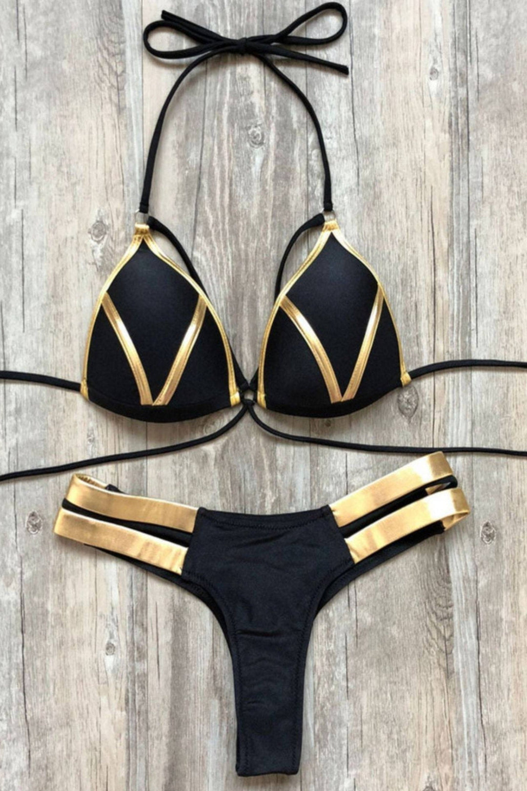 Bikini, Swimwear, Cut Out Strap High Waist, Swimsuit, Push Up