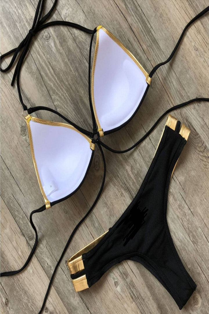 Bikini, Swimwear, Cut Out Strap High Waist, Swimsuit, Push Up