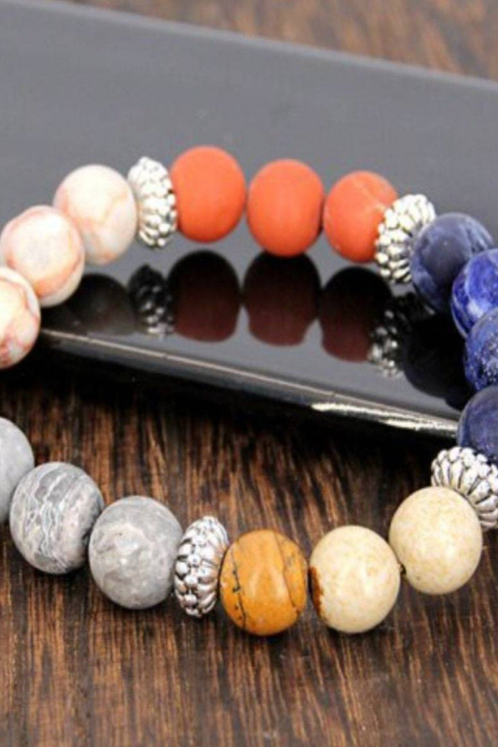 Natural Stone Bead Bracelet, Unisex, Adjustable Chakra Bracelet, Perfect Gift - Hayati London