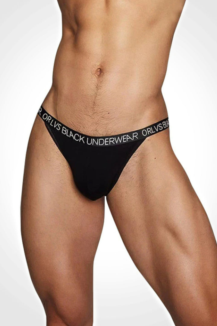 Mens Underwear Briefs, Elastic Waistband with Lettering, Stretchy Soft Material Available in Black, White and Pink