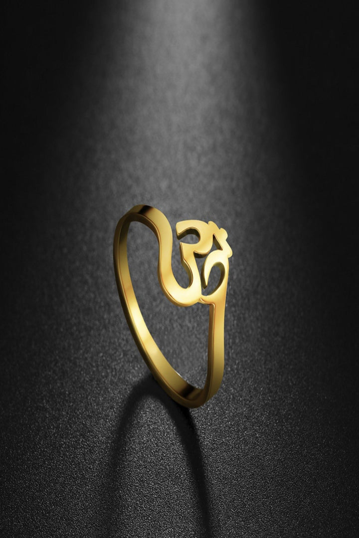 OM Ring, Gold, Rose Gold or Silver finish, Perfect Gift