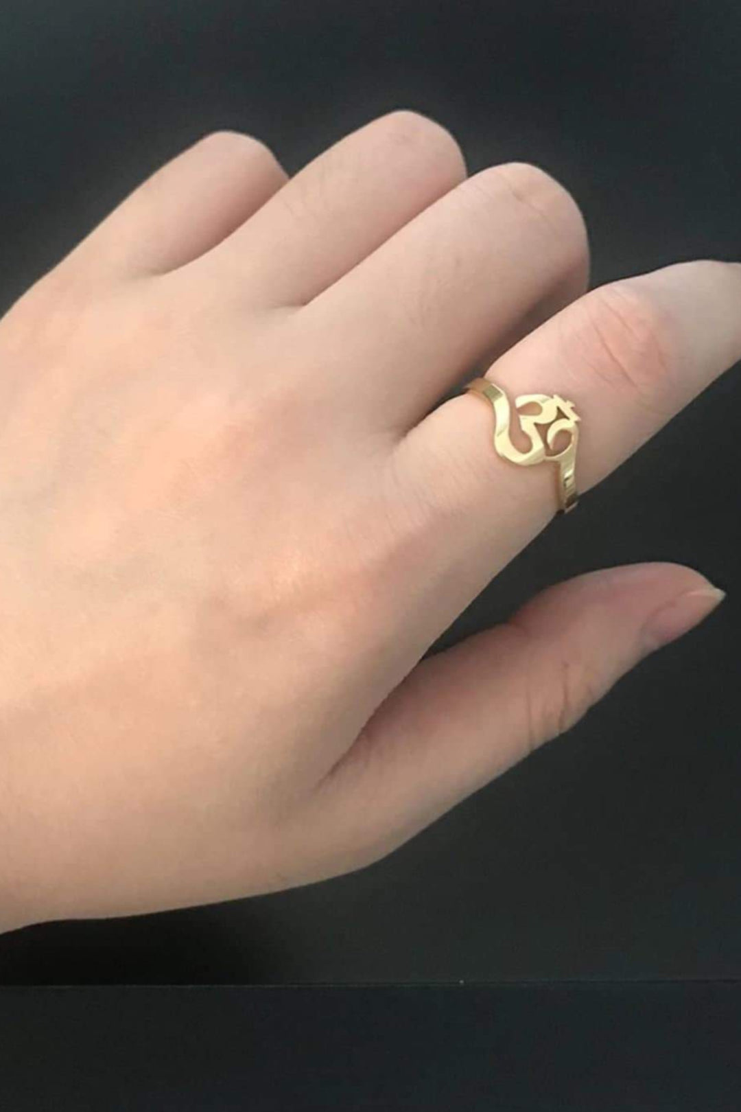 OM Ring, Gold, Rose Gold or Silver finish, Perfect Gift