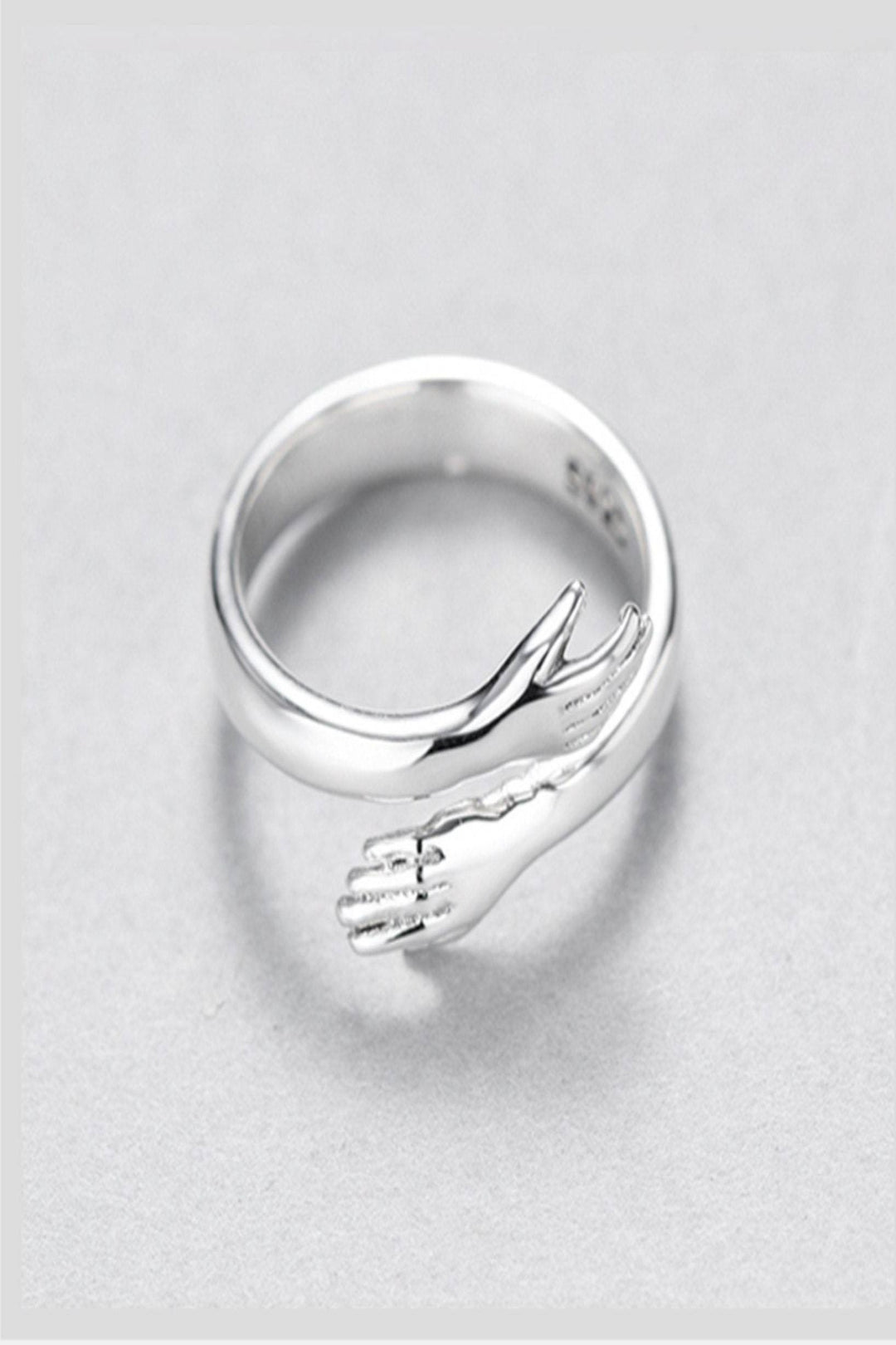 Unique Hand Ring for Men and Women, Unisex Ring,  Silver Finish, Adjustable (48 Hour Dispatch)