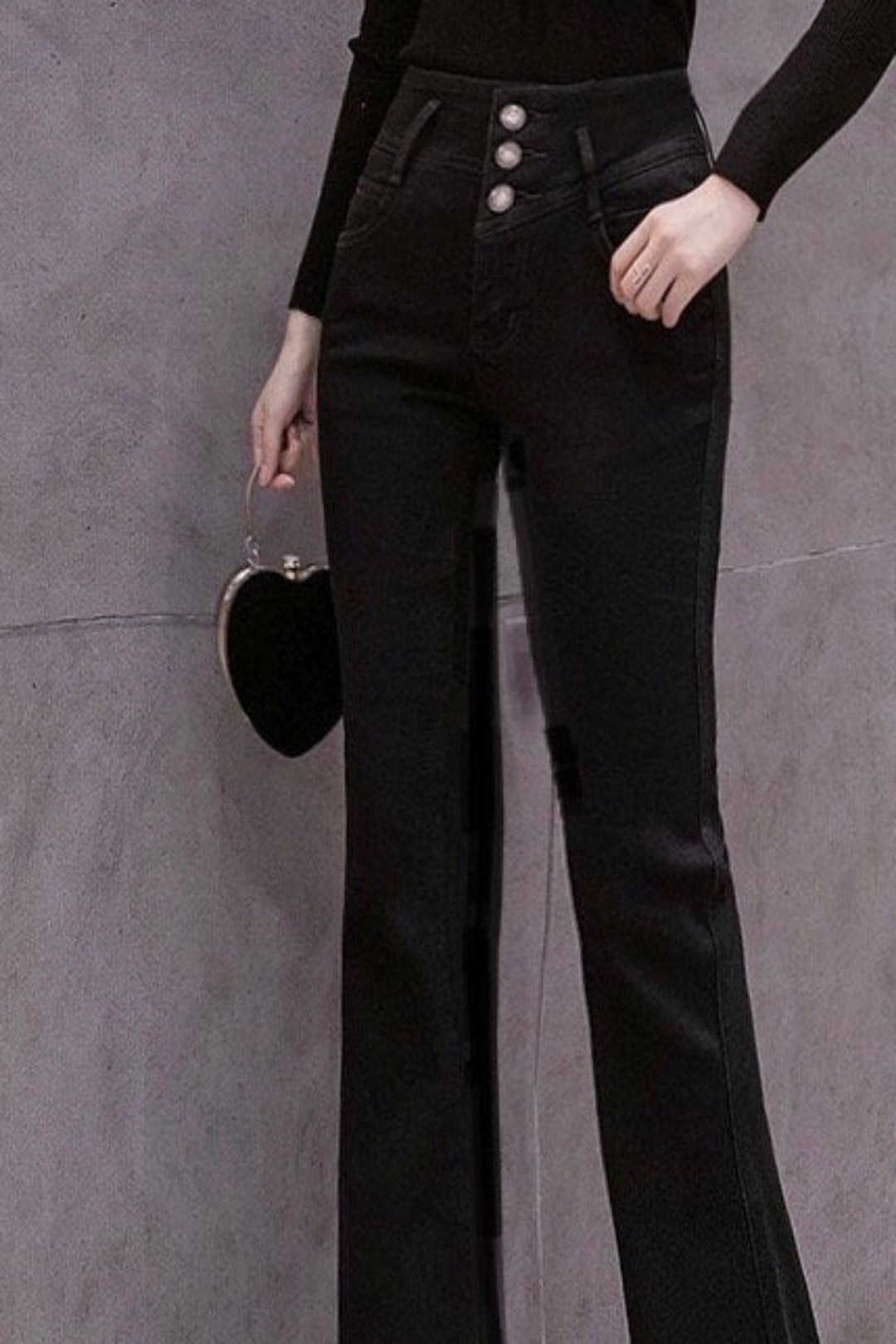 Black High Rise Flare Denim Jeans, Black Wash High Waisted Body Sculpt Jeans