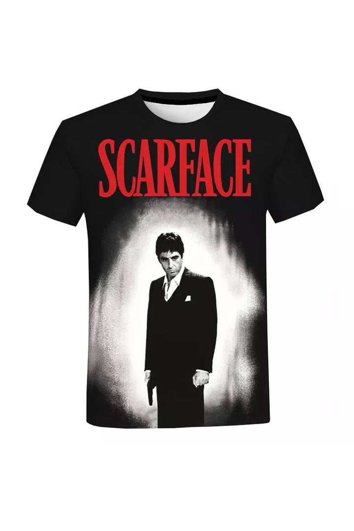 Scarface Graphic Oversized Tee, Authentic Scarface Tony Montana Print Oversized Graphic Tee Shirt, 90s Skater Streetwear Style