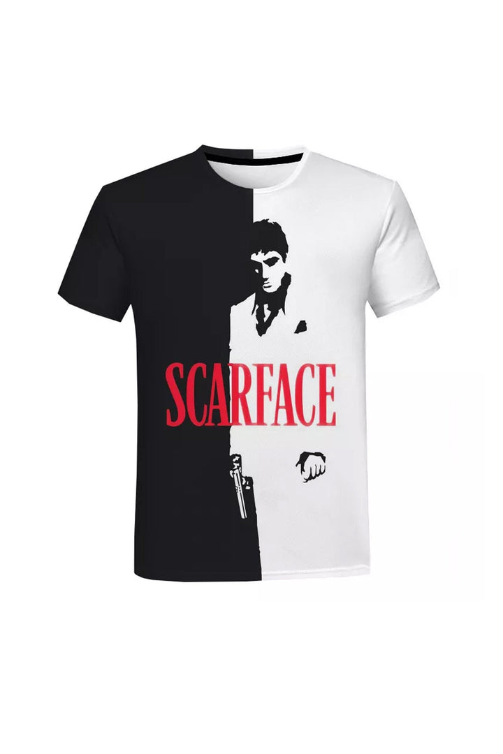 Scarface Graphic Oversized Tee, Authentic Scarface Tony Montana Print Oversized Graphic Tee Shirt, 90s Skater Streetwear Style