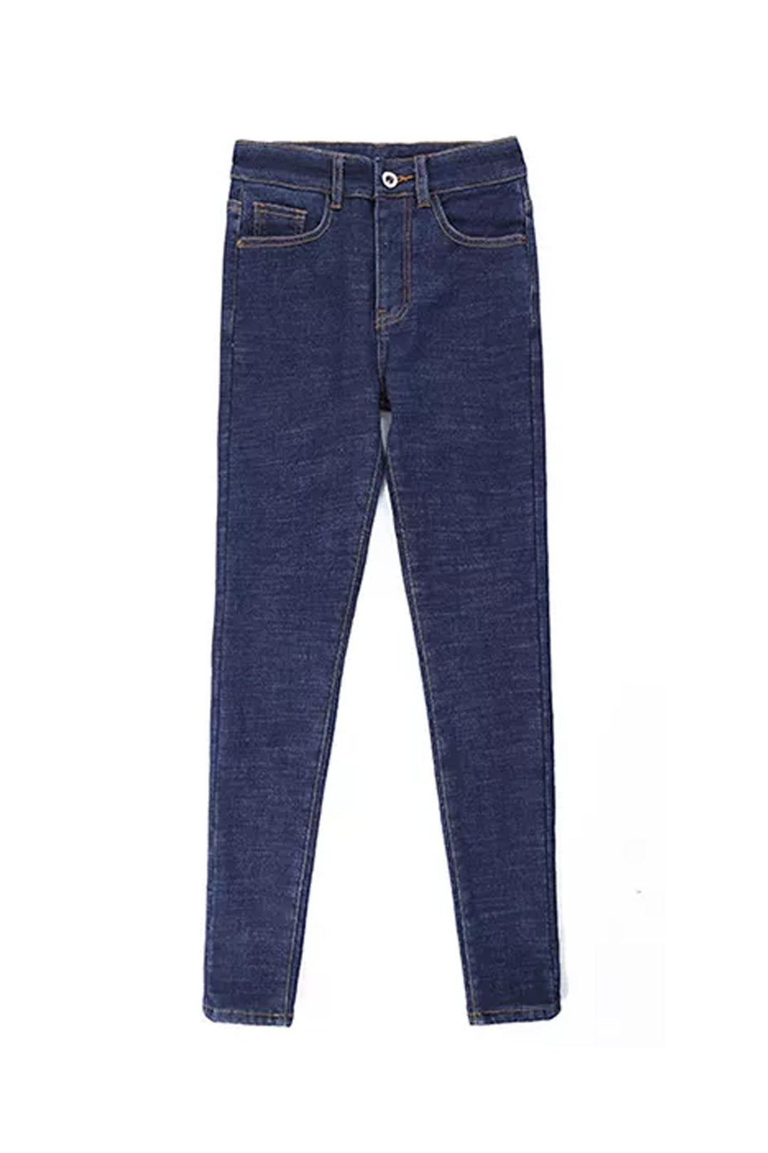 High Waisted Skinny Jeans, Thermal Fleece Inner Fur Jeans, Available in Mid Blue Wash & Black