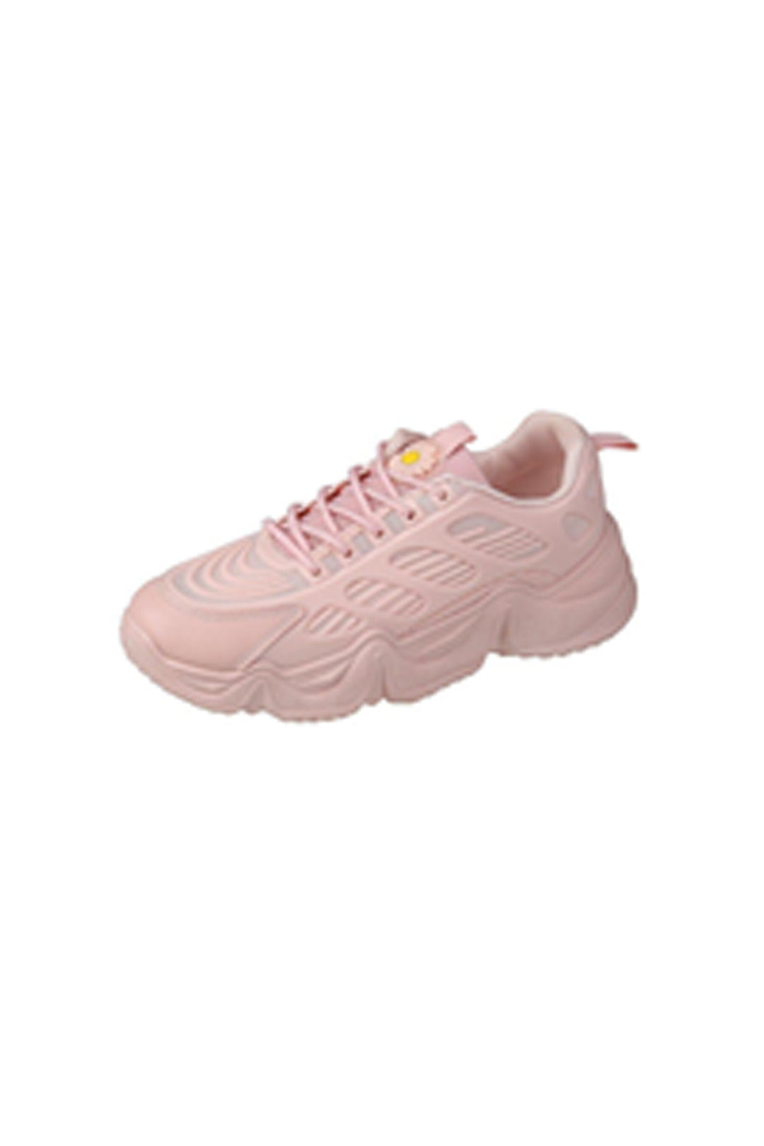 Flower Embroidery Lace Up Front Chunky Trainers, Mesh Panel, Thick Sole Sneakers, Women's Trainers, Available in Pink and Blue