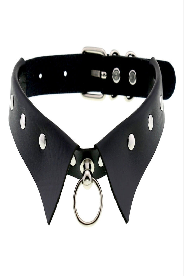 Faux Leather Choker, Punk Belt, Gothic Belt, Gothic Collar, Wide Neck Strap, Punk Collar