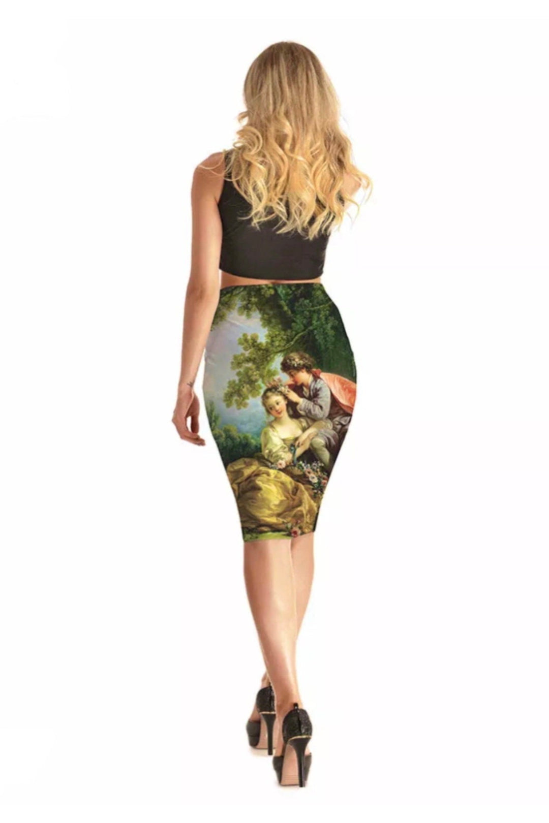 Stunning Printed Skirt, Pencil Skirt, Boho, Retro Skirt, Long Multicolored Skirt