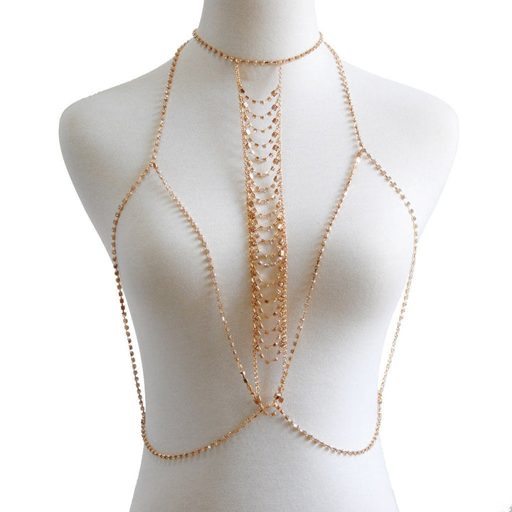 Body Chain, Gold Finish Body Jewellery Chain for Women, Belly Waist Chain Necklace (48 Hour Dispatch)