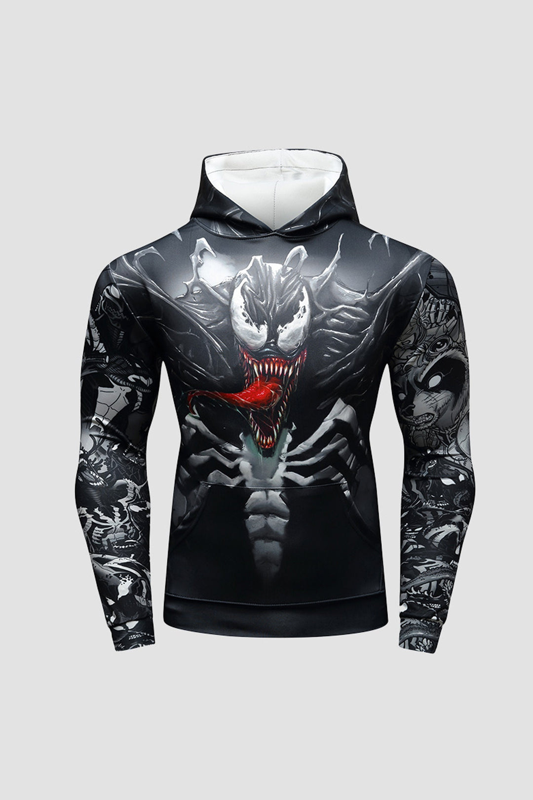 Men's Oversized Graphic Marvel Hoodie, Venom Marvel Comic's Graphic Hoodie Jacket, Available in 5 Designs