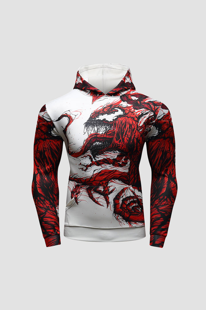 Men's Oversized Graphic Marvel Hoodie, Venom Marvel Comic's Graphic Hoodie Jacket, Available in 5 Designs