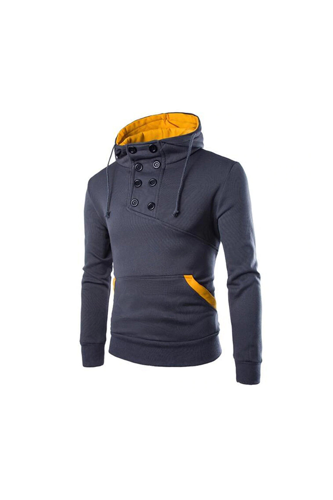 Men's Sweatshirt Hoodie, Front Pouch, Hoodie Drawstring, Available in Grey, Black & Navy Blue