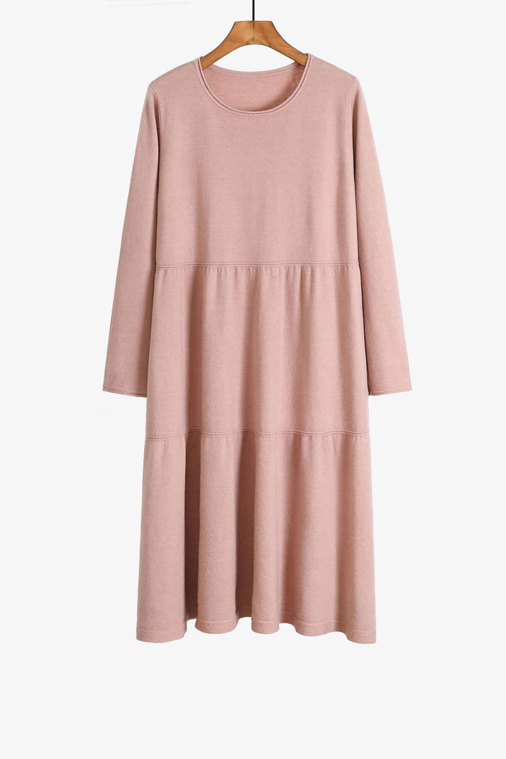 Oversized Baggy Smock Dress, Long Sleeve Tee Shirt Dress, Available in Grey, Black, Brown & Dusty Pink