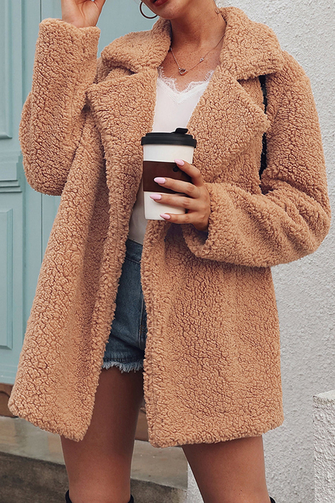 Long Oversized Faux Fur Fuzzy Teddy Bear Coat, Wool Look Long Jacket, Baggy Oversized Coat, Plus Size Jacket, Available in 3 Colors