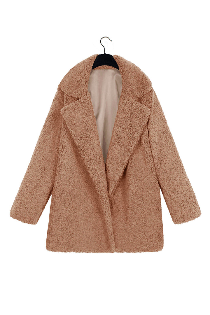 Long Oversized Faux Fur Fuzzy Teddy Bear Coat, Wool Look Long Jacket, Baggy Oversized Coat, Plus Size Jacket, Available in 3 Colors