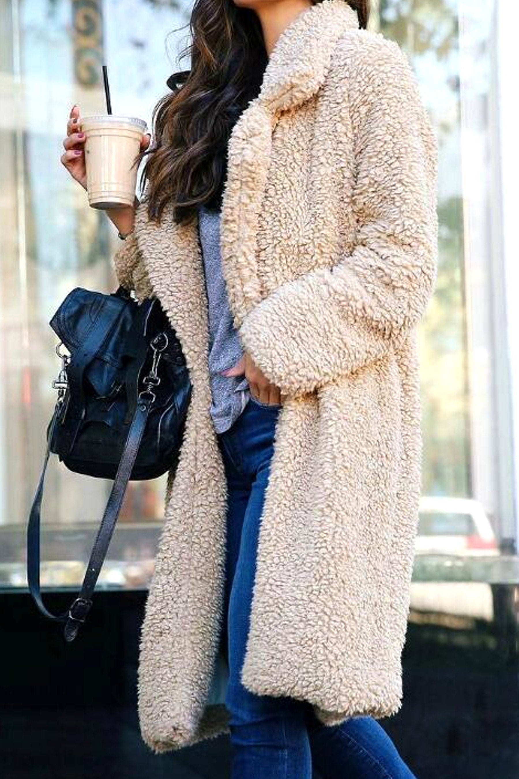 Oversized teddy bear jacket best sale