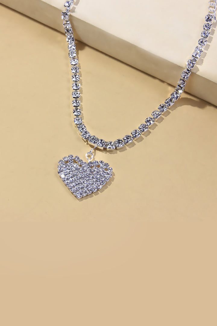 Y2K Silver Butterfly & Heart Shaped Rhinestone Crystal Anklet, Diamond Studded Ankle Bracelet, Rhinestone Chain Anklet  (48 Hour Dispatch)