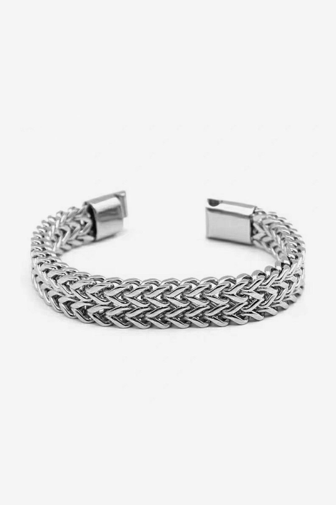 Chain Link Bracelet, Men's Unisex Wrist Bracelets, Silver Steel Chunky Thick Chain Bracelet (48 Hour Dispatch)