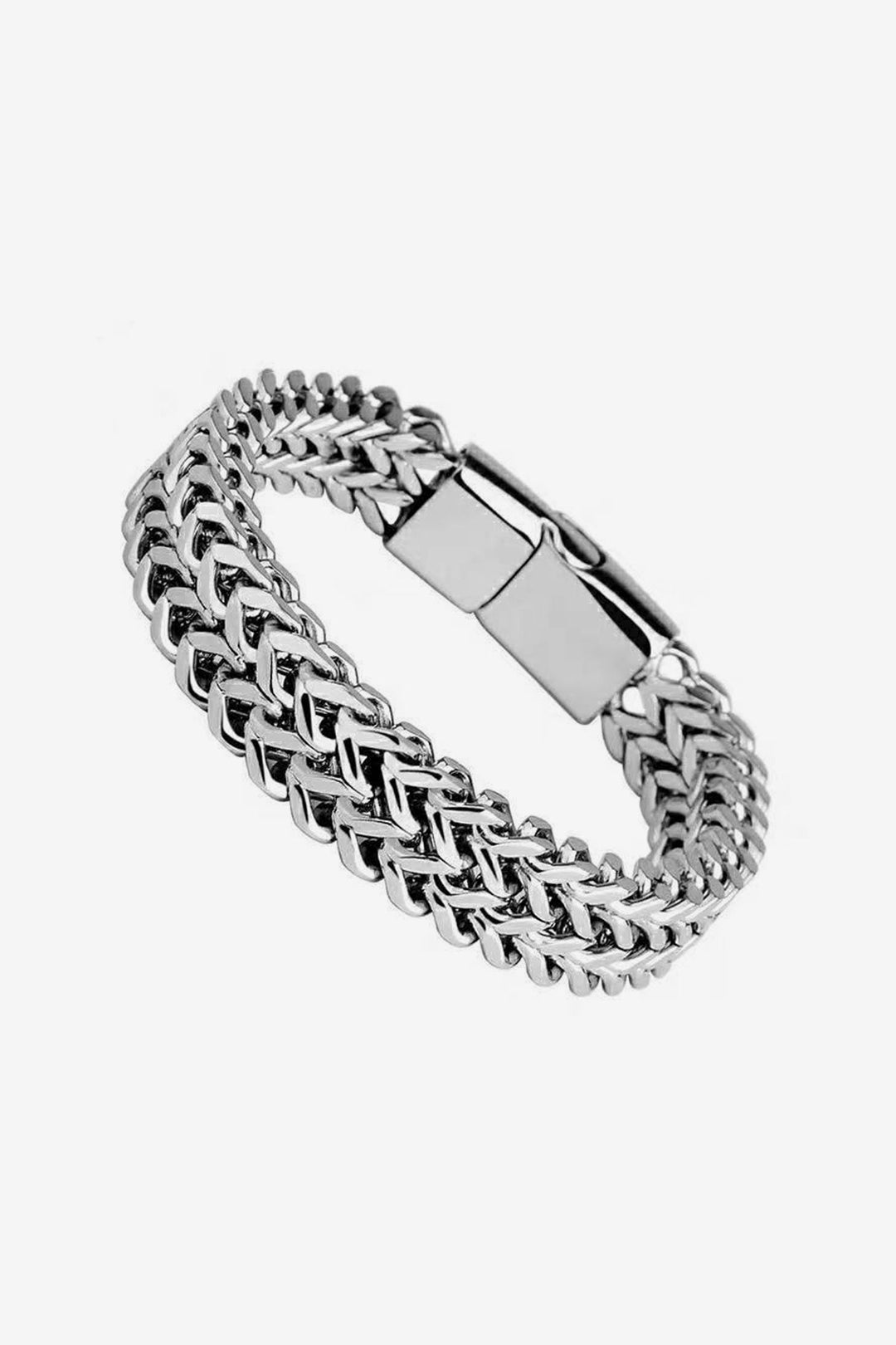 Chain Link Bracelet, Men's Unisex Wrist Bracelets, Silver Steel Chunky Thick Chain Bracelet (48 Hour Dispatch)