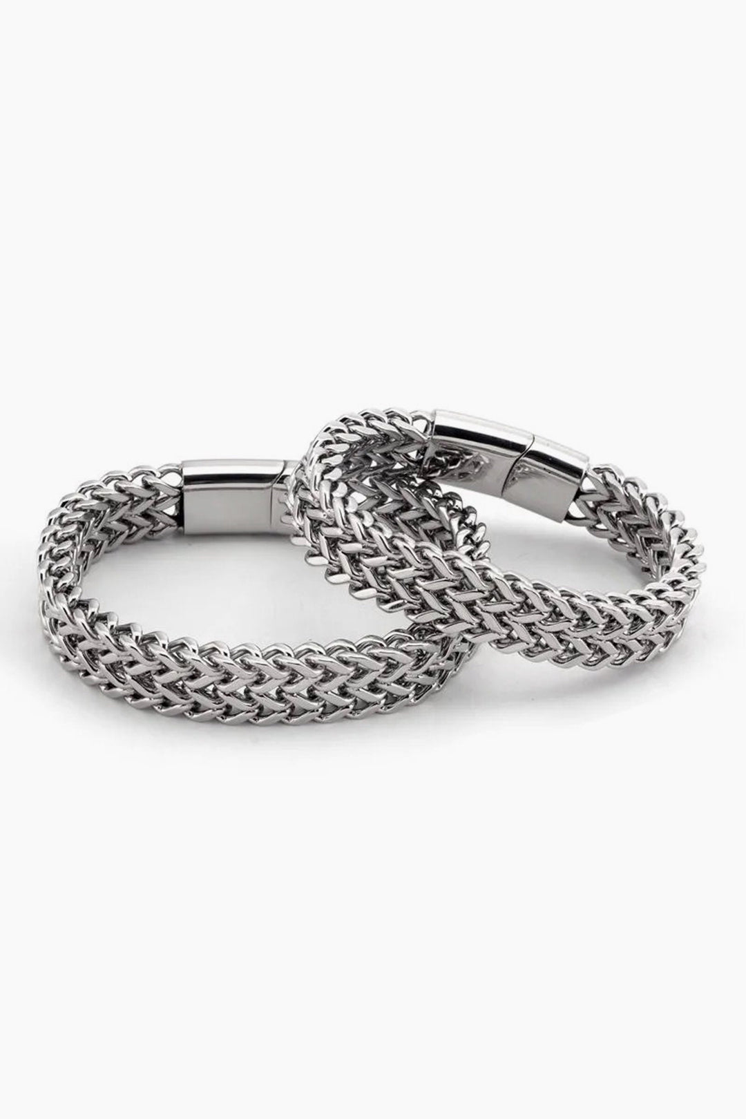 Chain Link Bracelet, Men's Unisex Wrist Bracelets, Silver Steel Chunky Thick Chain Bracelet (48 Hour Dispatch)