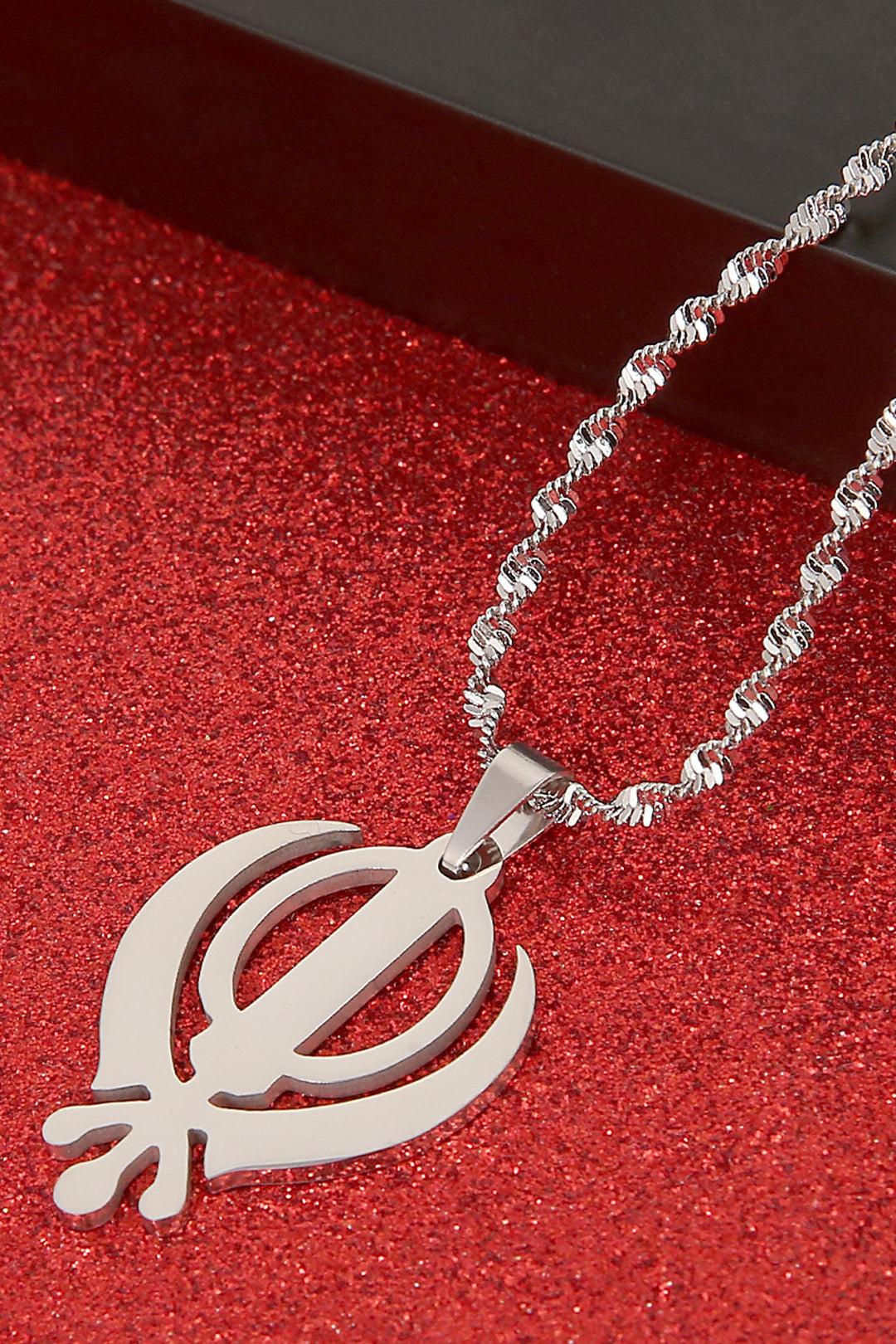 Stainless Steel Khanda Pendant Necklace, Sikh Sardar Punjabi Khanda Men Symbol, Available in Silver & Gold (48 Hour Dispatch)