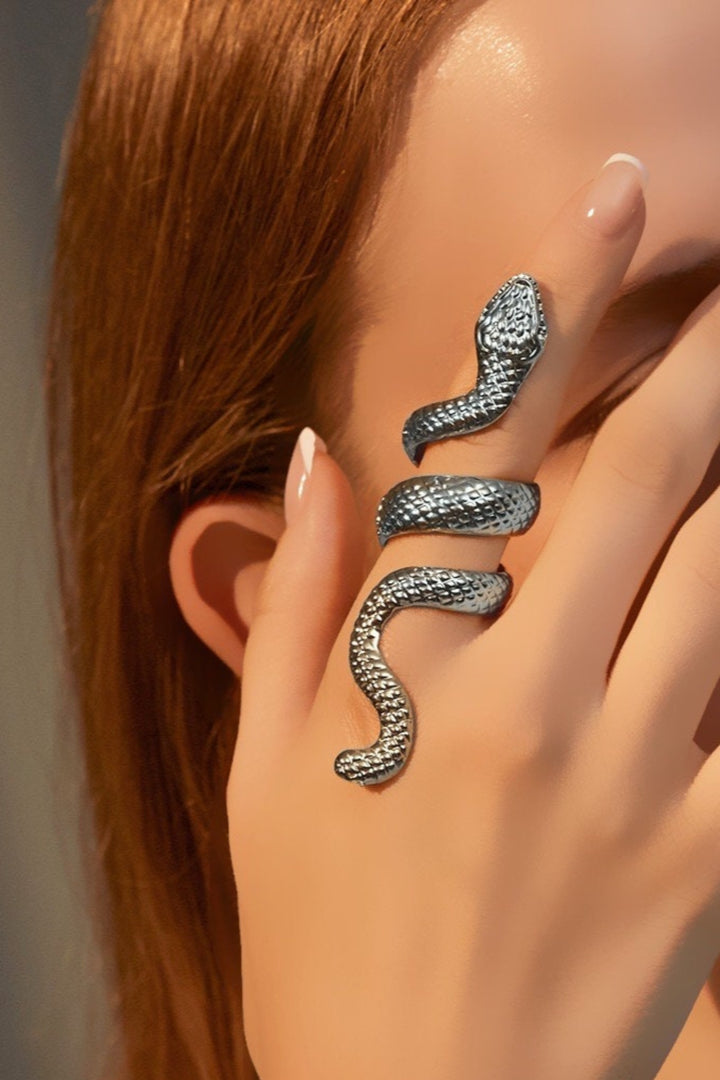 Snake Ring, Adjustable Ring, One Size Ring, Gold Ring, Silver RingChunky Ring, Punk, Rock, Gothic Ring, Big Snake Ring