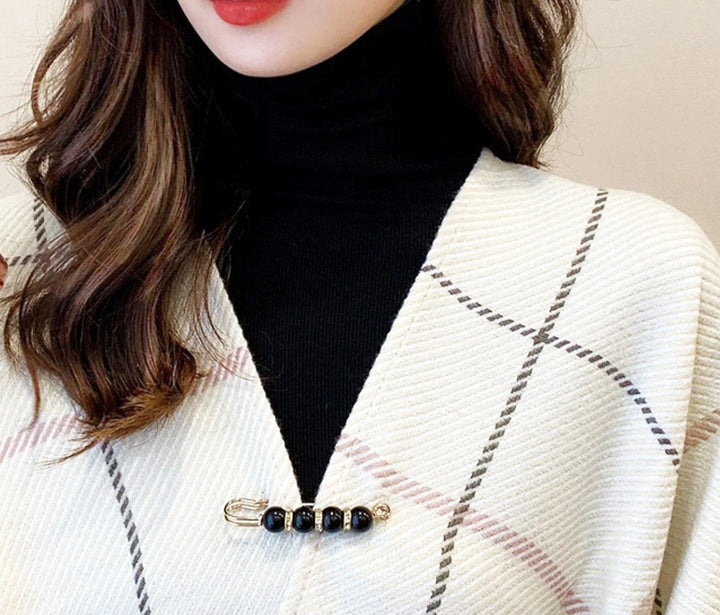 Unique Pearl Brooch, Can be Used as Safety Pins, Pearl, Bead Detail, Waistband Pin, Clothes Pin, Gold Brooch Waist Pin, Safety Pins (48 Hour Dispatch)