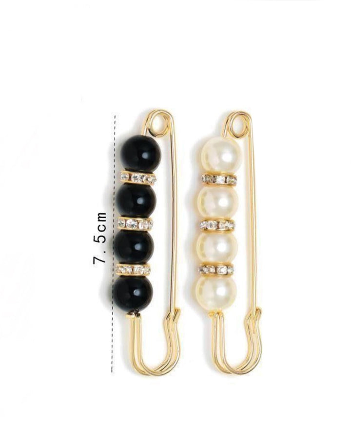 Unique Pearl Brooch, Can be Used as Safety Pins, Pearl, Bead Detail, Waistband Pin, Clothes Pin, Gold Brooch Waist Pin, Safety Pins (48 Hour Dispatch)