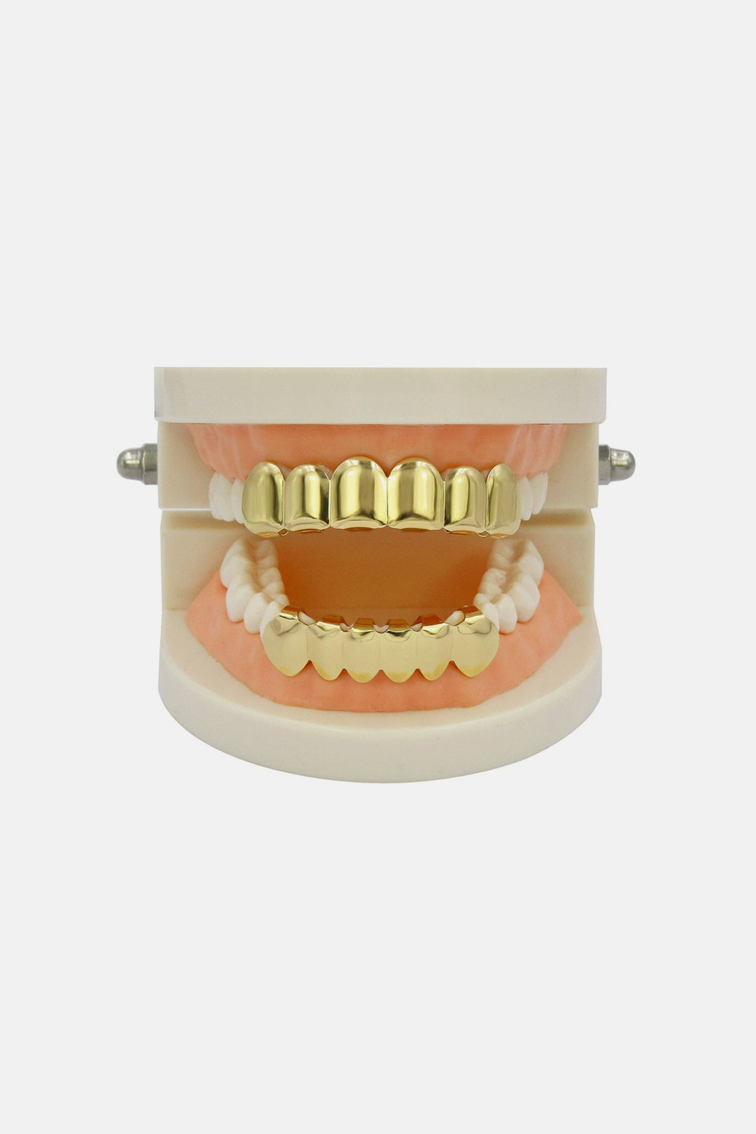 Gold Chunky Top & Bottom Six Piece Grill Set, Gold Metal Teeth Grillz, Full Mouth Plated Tooth Grill  (48 Hour Dispatch)