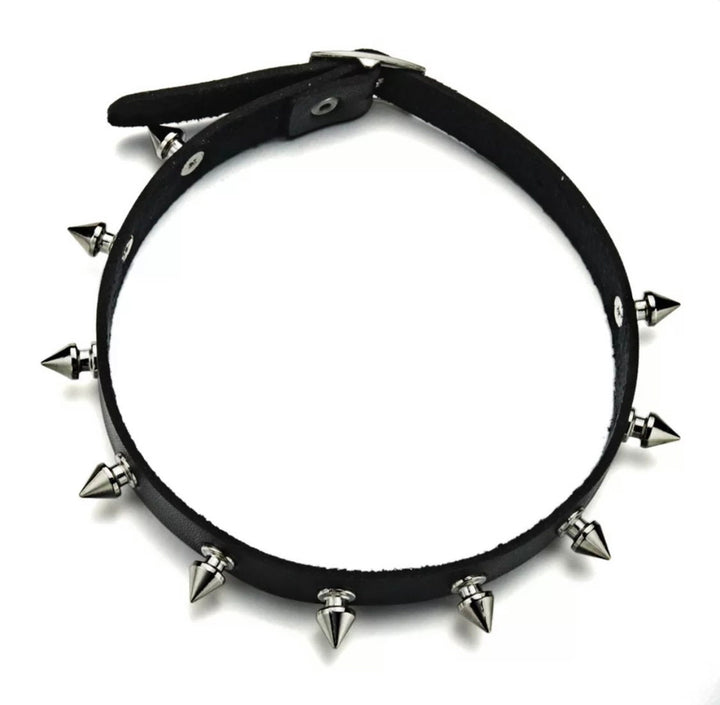 Metal Spike Choker PU Leather Collar Necklace Punk Necklace Statement Neck Jewellery for Women Stud Choker Gothic Chokers Collar Goth Harajuku (48 Hour Dispatch)