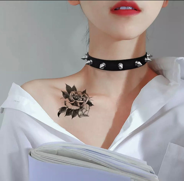 Metal Spike Choker PU Leather Collar Necklace Punk Necklace Statement Neck Jewellery for Women Stud Choker Gothic Chokers Collar Goth Harajuku (48 Hour Dispatch)