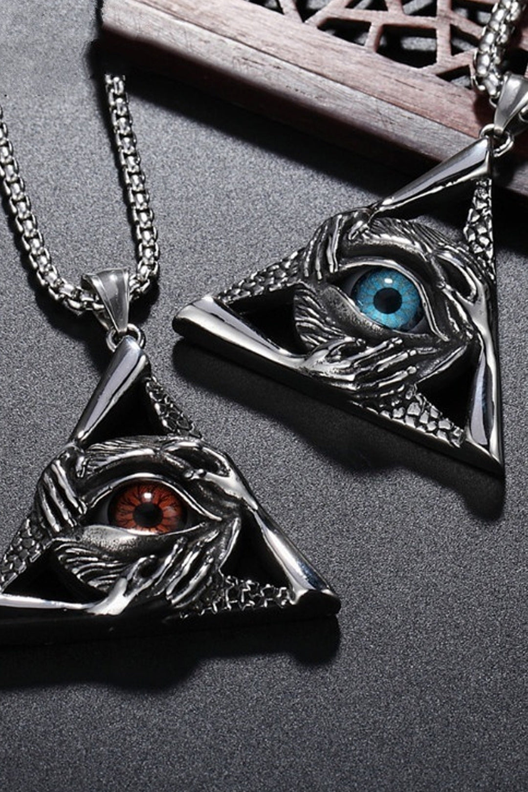 Eye Of Providence Pendant Metal Chain Necklace, Illuminati Masonic Freemason Biblical Christian Necklace (48 Hour Dispatch)