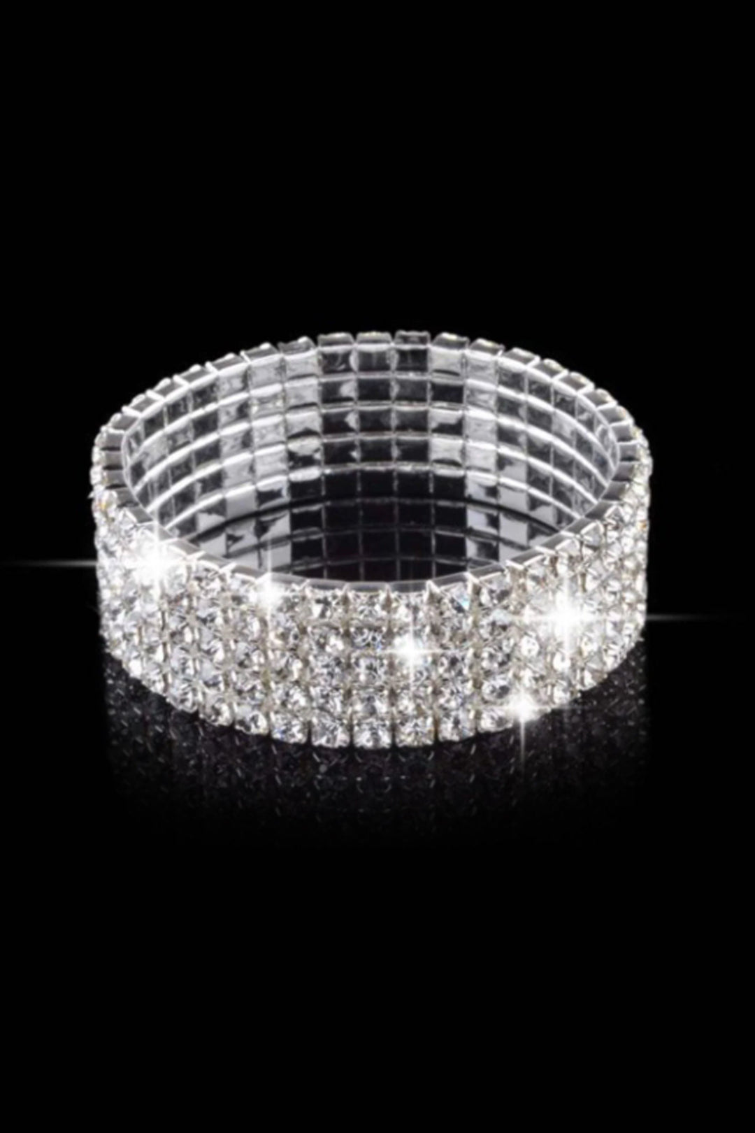 Silver Diamanté Crystal Wrist Bracelet, Rhinestone Crystal Bracelet, Adjustable, Available in 3 Designs (48 Hour Dispatch)